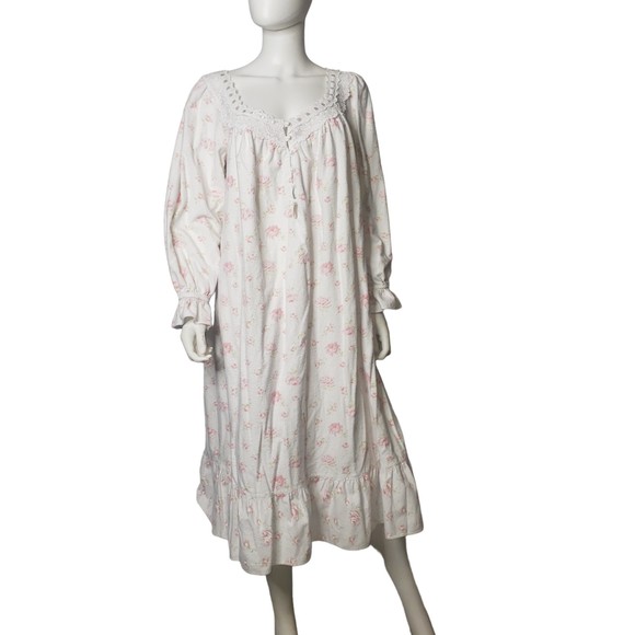Victoria's Secret Other - Vintage Victoria's Secret Floral Flannel Nightgown Size Large